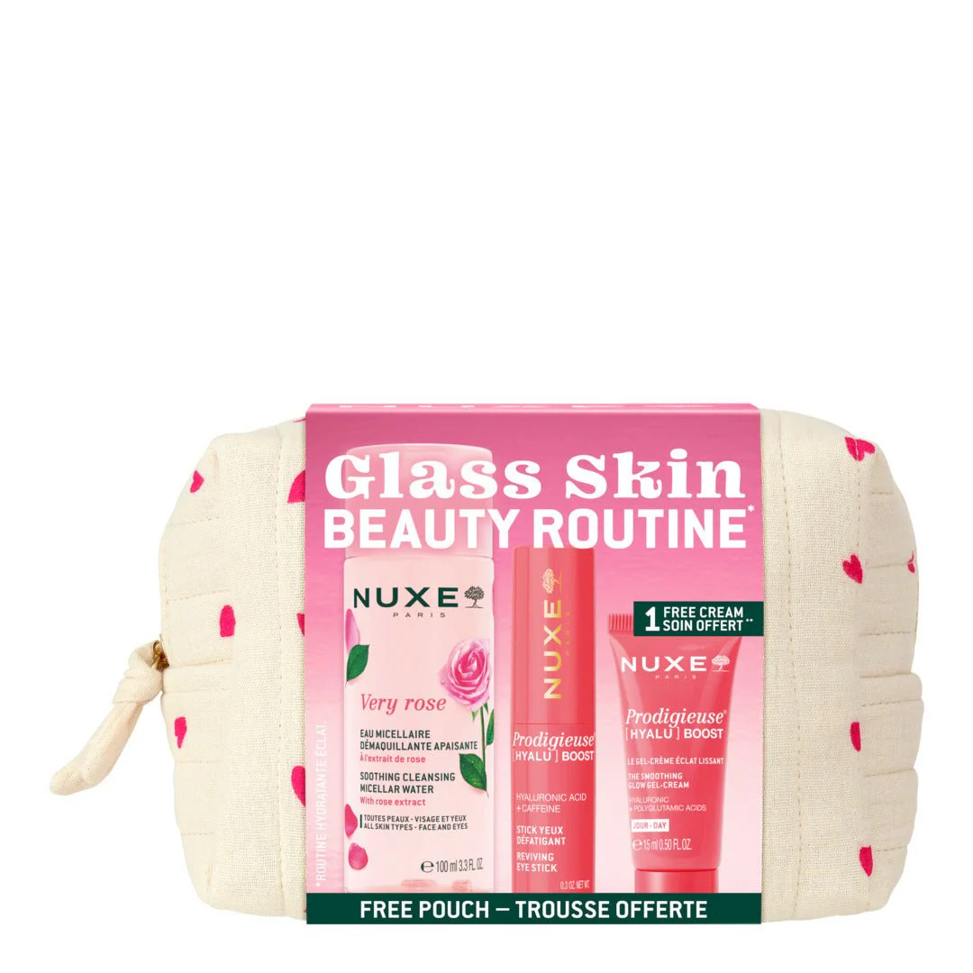 Glass skin beauty routine